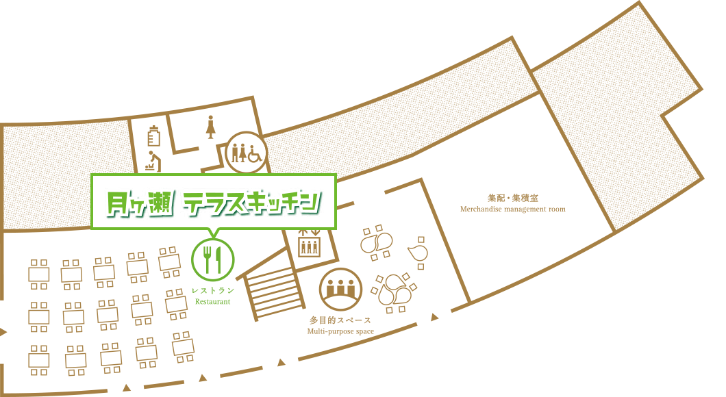 道の駅伊豆月ケ瀬1階フロアマップ