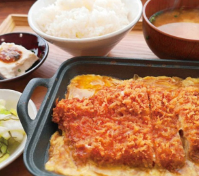 天城軍鶏かつ煮定食